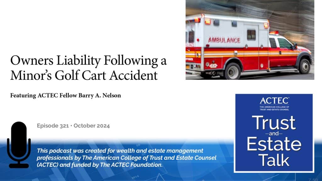 Owner’s Liability Following a Minor’s Golf Cart Accident